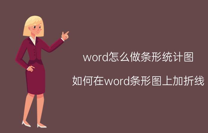 word怎么做条形统计图 如何在word条形图上加折线？